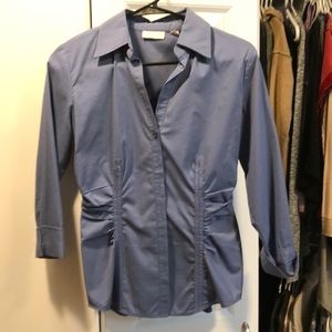 Blue 3/4 sleeve button down